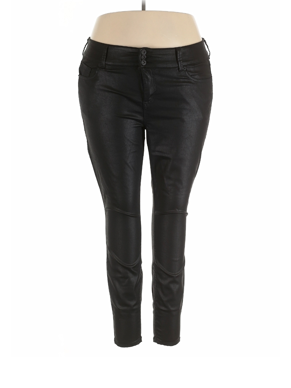Torrid Black Coated Skinny Pants